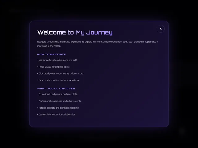 Interactive Portfolio — live example screenshot