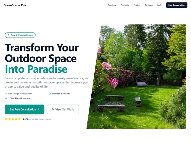 Landscaper — live example screenshot