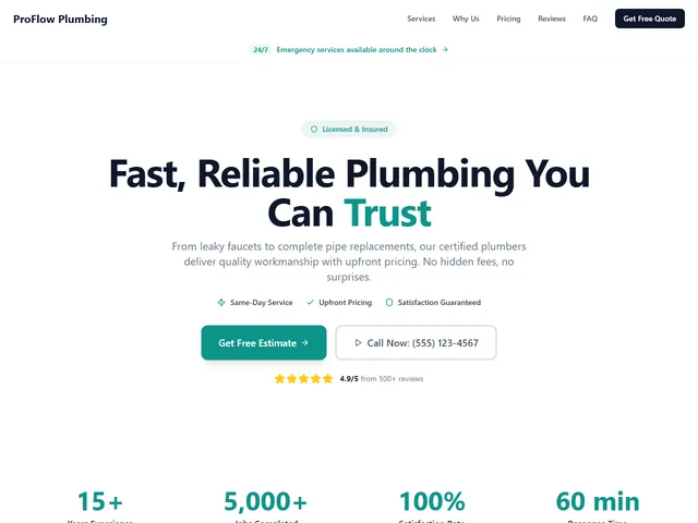 Plumber — live example screenshot