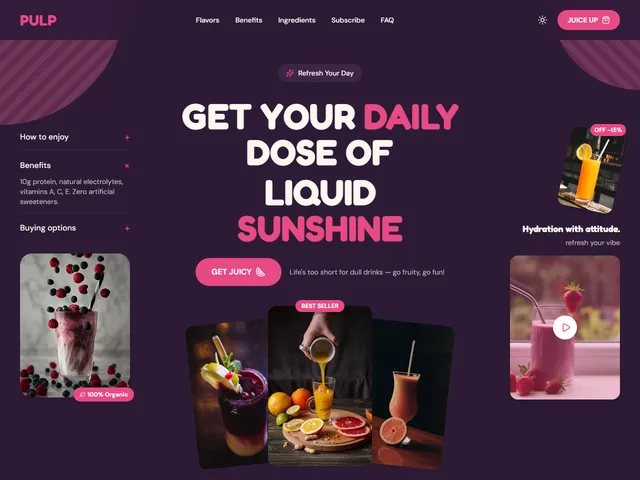 Pulp Design — live example screenshot