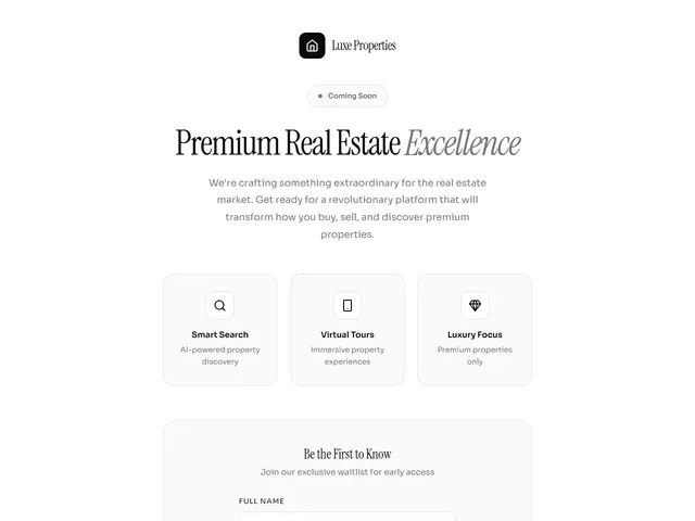 Signup Page — live example screenshot