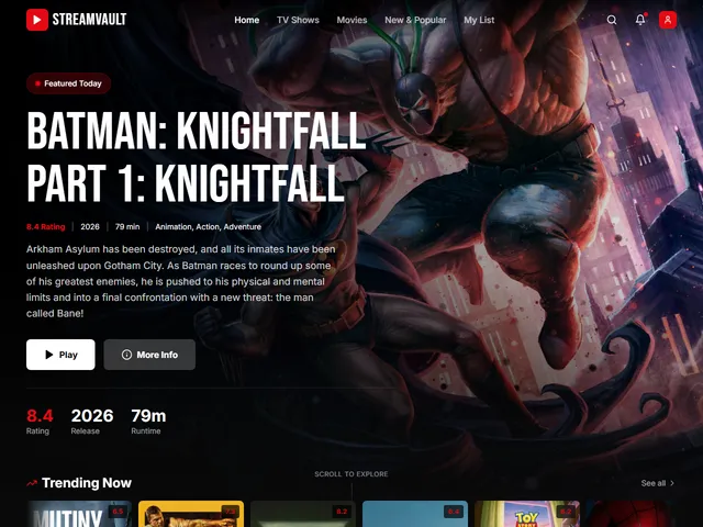 StreamVault — live example screenshot