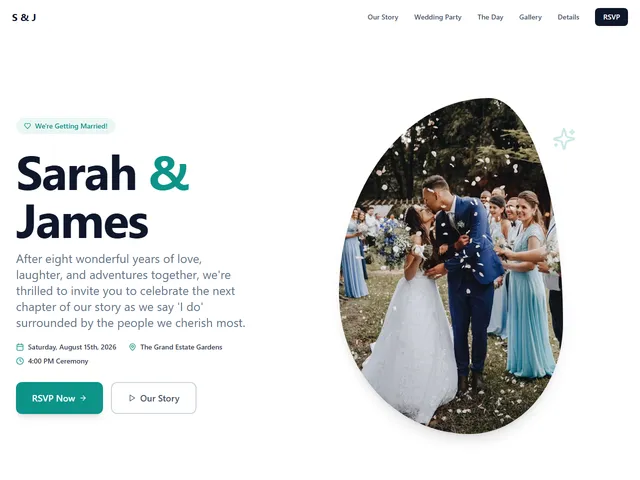 Wedding Planner — live example screenshot