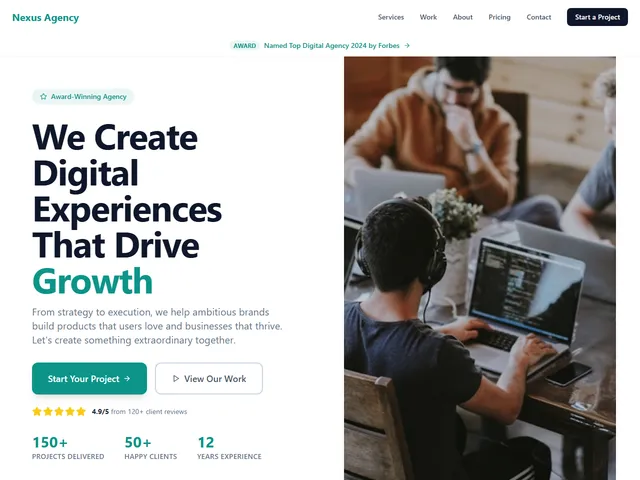 Agency Pro website template preview