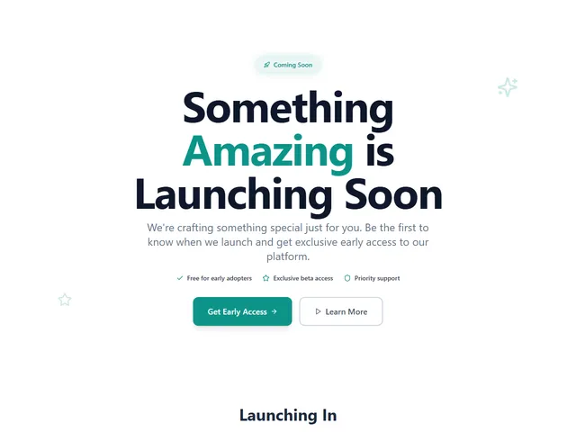 Coming Soon website template preview