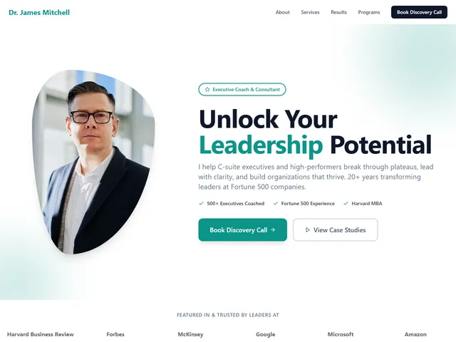 Consultant website template preview