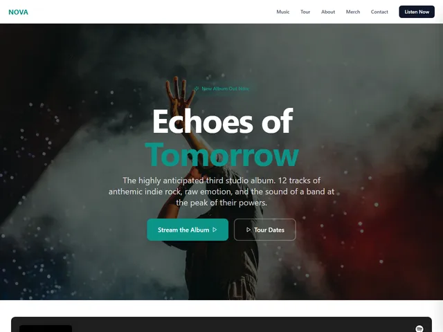 Musician / Band website template preview