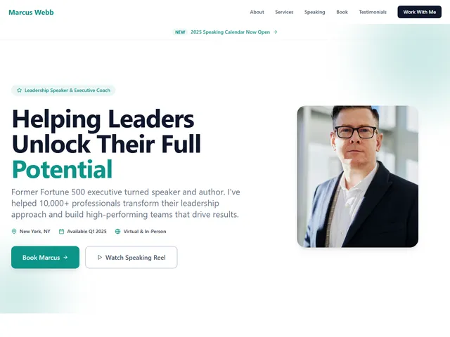 Personal Brand website template preview