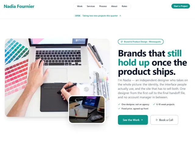 Portfolio website template preview