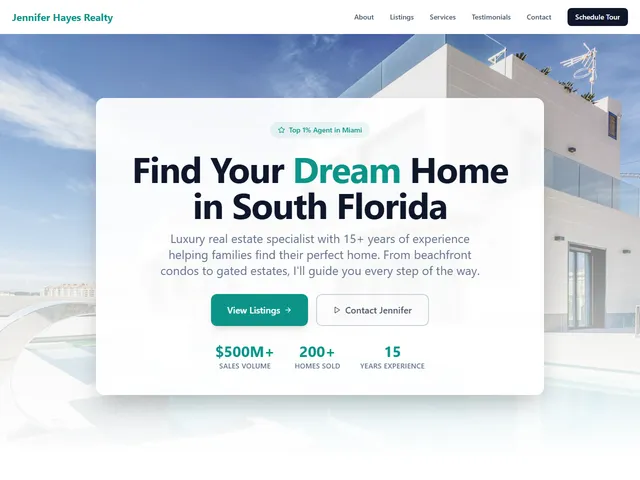 Real Estate website template preview