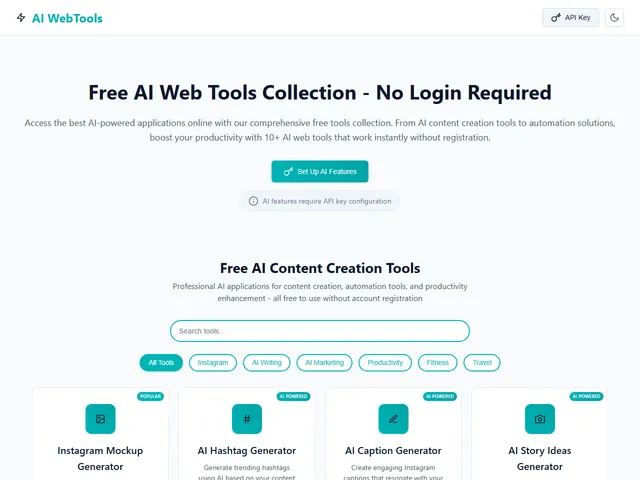 AI Web Tools — live screenshot