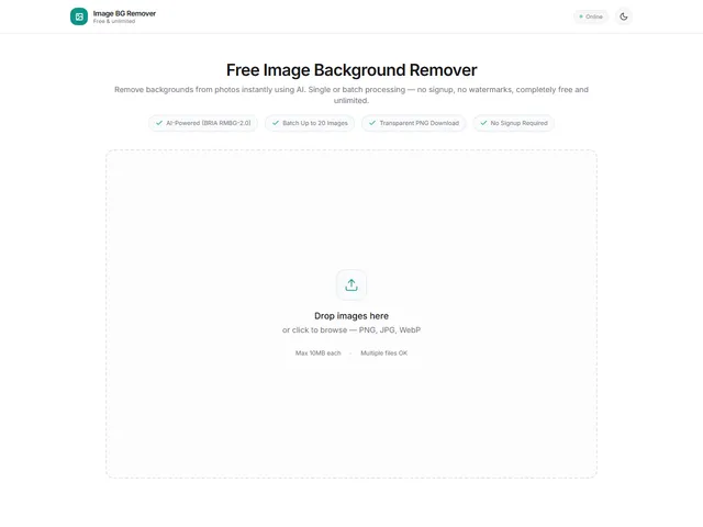 Background Remover — live screenshot