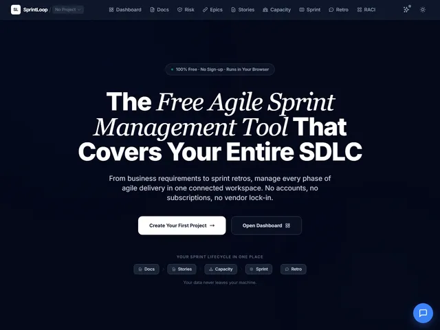 SprintLoop — live screenshot